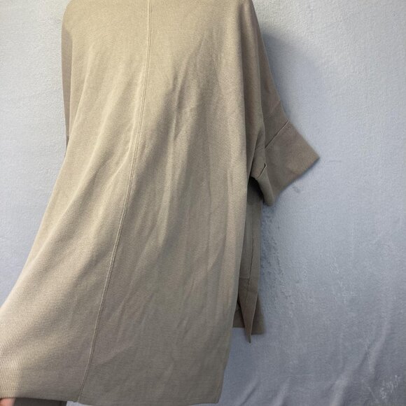 MarlaWynne Oversized Cardigan Sweater Womens XXS Tan Poncho Lagenlook Pockets - Picture 16 of 16